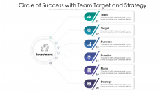 Circle Of Success With Team Target And Strategy Ppt PowerPoint Presentation Professional Rules PDF