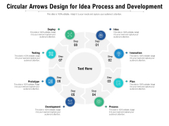 Circular Arrows Design For Idea Process And Development Ppt PowerPoint Presentation File Brochure PDF Circular Arrows Design For Idea Process And Development Ppt PowerPoint Presentation File Brochure PDF