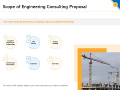 Civil Construction Scope Of Engineering Consulting Proposal Summary PDF