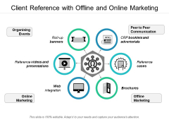 Client Reference With Offline And Online Marketing Ppt PowerPoint Presentation Gallery Shapes PDF Client Reference With Offline And Online Marketing Ppt PowerPoint Presentation Gallery Shapes PDF