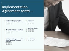 Client Relationship Administration Proposal Template Implementation Agreement Contd Formats PDF Client Relationship Administration Proposal Template Implementation Agreement Contd Formats PDF