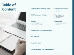 Client Relationship Administration Proposal Template Table Of Content Formats PDF Client Relationship Administration Proposal Template Table Of Content Formats PDF
