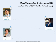 Client Testimonials For Ecommerce Web Design And Development Proposal Communication Ppt Styles Master Slide PDF Client Testimonials For Ecommerce Web Design And Development Proposal Communication Ppt Styles Master Slide PDF