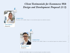 Client Testimonials For Ecommerce Web Design And Development Proposal Ppt Model Master Slide PDF Client Testimonials For Ecommerce Web Design And Development Proposal Ppt Model Master Slide PDF