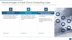 Cloud Computing Service Models IT Disadvantages Of Paas Cloud Computing Layer Rules PDF