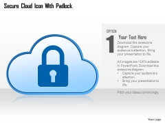Cloud With Lock For Cloud Technology Powerpoint Template Cloud With Lock For Cloud Technology Powerpoint Template