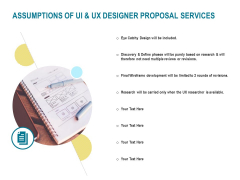 Command Line Interface Assumptions Of UI And UX Designer Proposal Services Ppt Inspiration Smartart PDF Command Line Interface Assumptions Of UI And UX Designer Proposal Services Ppt Inspiration Smartart PDF