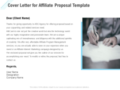 Commission Based Marketing Cover Letter For Affiliate Proposal Ppt Portfolio Grid PDF Commission Based Marketing Cover Letter For Affiliate Proposal Ppt Portfolio Grid PDF