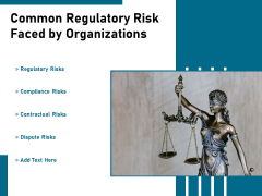 Common Regulatory Risk Faced By Organizations Ppt PowerPoint Presentation Infographic Template Slides PDF Common Regulatory Risk Faced By Organizations Ppt PowerPoint Presentation Infographic Template Slides PDF