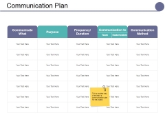 Communication Plan Slide Geeks