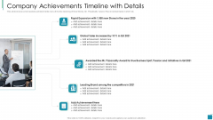 Company Achievements Timeline With Details Graphics PDF Company Achievements Timeline With Details Graphics PDF