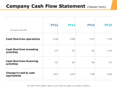 Company Cash Flow Statement Ppt PowerPoint Presentation Icon Structure Company Cash Flow Statement Ppt PowerPoint Presentation Icon Structure
