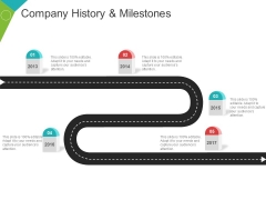 Company History And Milestones Template 2 Ppt PowerPoint Presentation Icon