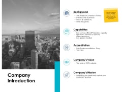 Company Introduction Vision Ppt PowerPoint Presentation Inspiration Icons