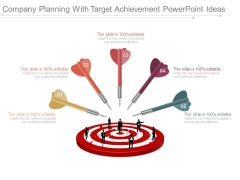 Company Planning With Target Achievement Powerpoint Ideas