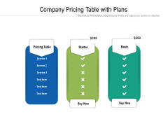 Company Pricing Table With Plans Ppt PowerPoint Presentation Gallery Slide Download PDF Company Pricing Table With Plans Ppt PowerPoint Presentation Gallery Slide Download PDF