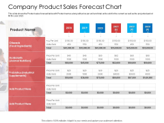 Company Product Sales Forecast Chart Topics PDF