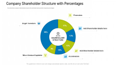 Company Shareholder Structure With Percentages Ppt Show Example PDF