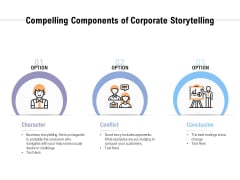 Compelling Components Of Corporate Storytelling Ppt PowerPoint Presentation Show Portfolio Compelling Components Of Corporate Storytelling Ppt PowerPoint Presentation Show Portfolio
