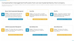 Compensation Management Softwares That Can Be Implemented By The Company Structure PDF Compensation Management Softwares That Can Be Implemented By The Company Structure PDF