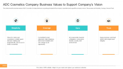 Competition ADC Cosmetics Company Business Values To Support Companys Vision Elements PDF Competition ADC Cosmetics Company Business Values To Support Companys Vision Elements PDF