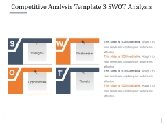 Competitive Analysis Template 3 Swot Analysis Ppt PowerPoint Presentation Inspiration Slide Download Competitive Analysis Template 3 Swot Analysis Ppt PowerPoint Presentation Inspiration Slide Download