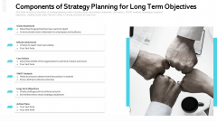 Components Of Strategy Planning For Long Term Objectives Ppt Model PDF