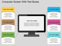 Computer Screen With Text Boxes Powerpoint Template Computer Screen With Text Boxes Powerpoint Template