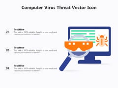 Computer Virus Threat Vector Icon Ppt PowerPoint Presentation Professional Graphics Pictures PDF