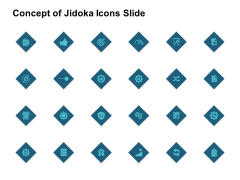 Concept Of Jidoka Icons Slide Gear Target Ppt PowerPoint Presentation Portfolio Designs