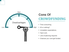 Cons Of Crowdfunding Ppt PowerPoint Presentation Gallery Layout Ideas Cons Of Crowdfunding Ppt PowerPoint Presentation Gallery Layout Ideas