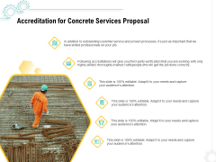 Construction Material Service Accreditation For Concrete Services Proposal Sample PDF
