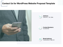 Contact Us For Wordpress Website Proposal Template Ppt PowerPoint Presentation File Ideas
