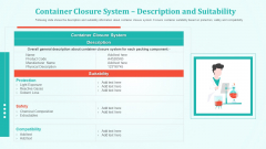 Container Closure System Description And Suitability Themes PDF