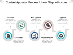 Content Approval Process Linear Step With Icons Ppt PowerPoint Presentation Outline Outfit Content Approval Process Linear Step With Icons Ppt PowerPoint Presentation Outline Outfit