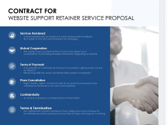Contract For Website Support Retainer Service Proposal Ppt PowerPoint Presentation Outline Show Contract For Website Support Retainer Service Proposal Ppt PowerPoint Presentation Outline Show