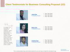 Corporate Consulting Client Testimonials For Business Consulting Proposal Business Consulting Demonstration PDF Corporate Consulting Client Testimonials For Business Consulting Proposal Business Consulting Demonstration PDF