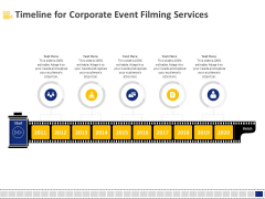 Corporate Event Filming Timeline For Corporate Event Filming Services Ppt Summary Example PDF Corporate Event Filming Timeline For Corporate Event Filming Services Ppt Summary Example PDF