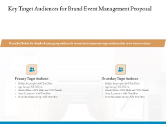 Corporate Event Planning Management Key Target Audiences For Brand Event Management Proposal Professional PDF Corporate Event Planning Management Key Target Audiences For Brand Event Management Proposal Professional PDF