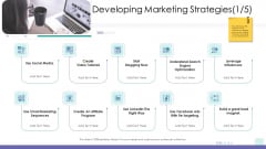 Corporate Governance Developing Marketing Strategies Icon Infographics PDF