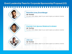 Corporate Partnership Event Leadership Team For Corporate Sponsorship Proposal Add Graphics PDF Corporate Partnership Event Leadership Team For Corporate Sponsorship Proposal Add Graphics PDF