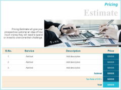 Corporate Pricing Estimate Ppt Ideas Sample PDF Corporate Pricing Estimate Ppt Ideas Sample PDF