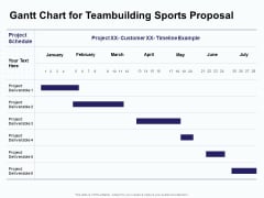 Corporate Sports Team Engagement Gantt Chart For Teambuilding Sports Proposal Introduction PDF