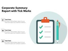 Corporate Summary Report With Tick Marks Ppt PowerPoint Presentation Gallery Information PDF Corporate Summary Report With Tick Marks Ppt PowerPoint Presentation Gallery Information PDF