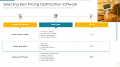 Cost And Income Optimization Selecting Best Pricing Optimization Software Professional PDF Cost And Income Optimization Selecting Best Pricing Optimization Software Professional PDF