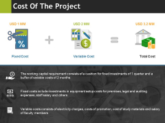 Cost Of The Project Ppt PowerPoint Presentation Outline Example Cost Of The Project Ppt PowerPoint Presentation Outline Example