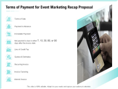 Craft The Perfect Event Proposal Terms Of Payment For Event Marketing Recap Proposal Designs PDF Craft The Perfect Event Proposal Terms Of Payment For Event Marketing Recap Proposal Designs PDF