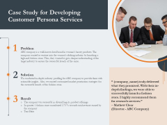 Creating Buyer Persona Case Study For Developing Customer Persona Services Icons PDF