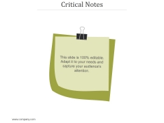 Critical Notes Ppt PowerPoint Presentation Samples Critical Notes Ppt PowerPoint Presentation Samples