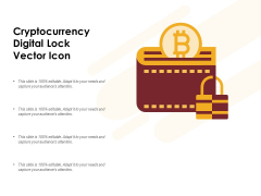 Cryptocurrency Digital Lock Vector Icon Ppt PowerPoint Presentation Infographics Outline